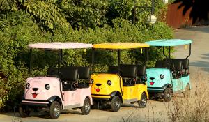China Four Wheel Electric Golf Scooter 4 Passenger With Lithium Battery factory
