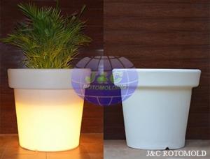China Round LED Light PlasticRotomolded Planters By Aluminum A356 Rotomolding Molds factory