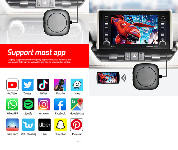 Smart Apple Carplay AI Box Wired To Wireless CE ROHS Certified