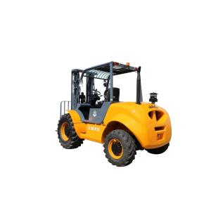 Compact Two Wheel Rough Terrain Forklift Trucks Material Handling Equipment