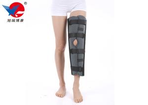 China Elastic Gray Knee Support Brace , Easy Wearing Breathable 3 Panel Knee Immobilizer factory