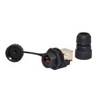 24AWG 2.4A RJ45 Waterproof Connector IP67 Straight Panel Mount Socket