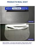 Dust Proof Disposable Full Face Shield 100% PET Material Prevent Scratches