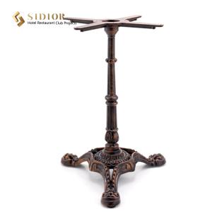 China Antique Black Cross Metal Table Legs Dinning Table Base For Bar Restaurant factory