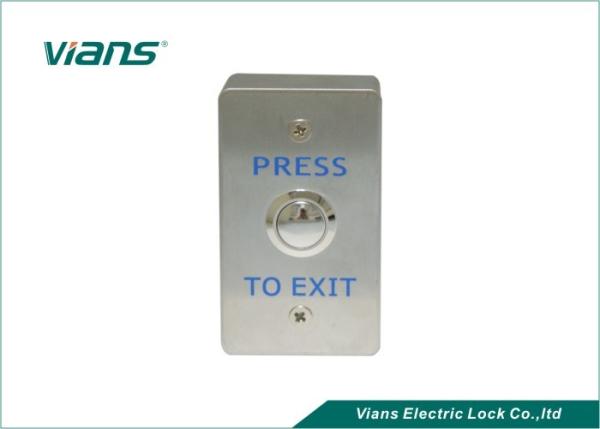 Steel Push To Exit Switch 86 * 50 * 20mm Without Back Box For Door Access