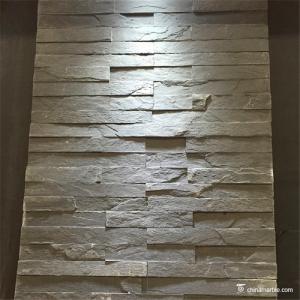 China Natural / Cultured Stone Black Slate Flat Mini Panel For Wall Cladding factory