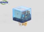 Transparent Blue 80 Amp Automotive Relay , 5 Pin Universal 12 Volt Relay With