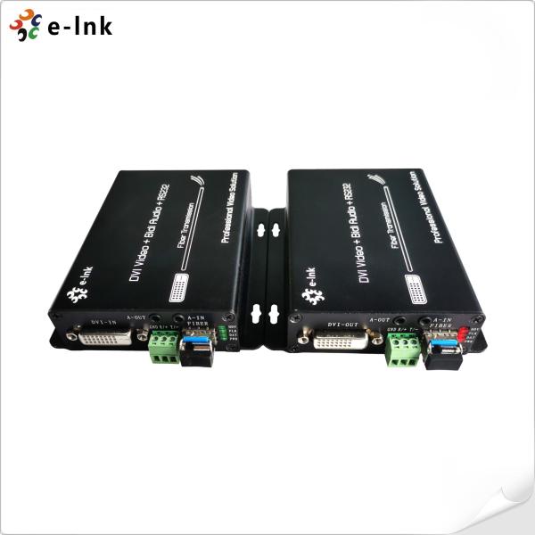 China DVI Fiber Optic Extender with RS232 and Bidirectional Audio for Long-Distance HD Transmission factory