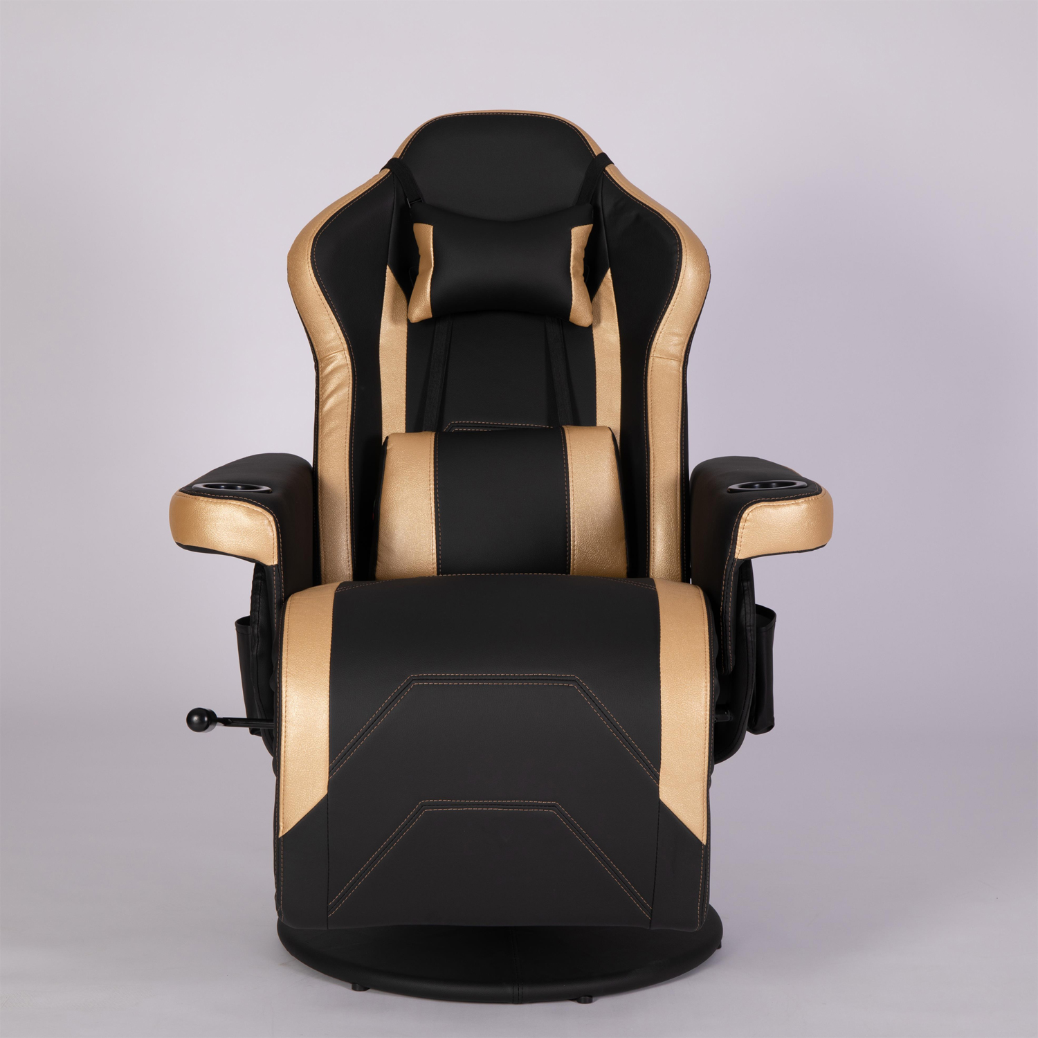 Racing Style Leather Gaming Sofa with Adjustable Backrest 135° and Stainless Steel Base