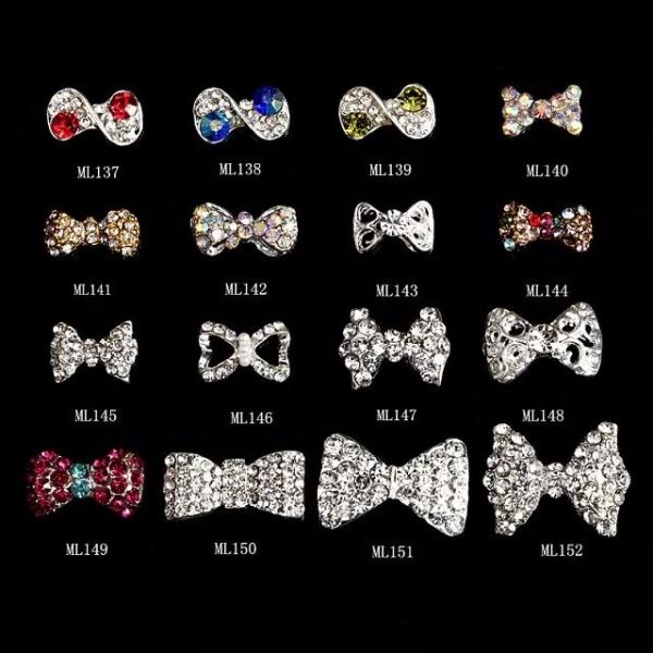 Hot NEW Wholesale Alloy Jewelry 3D Nail Art Jewelry Nail rhinestones Sticker