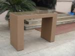 Resin Wicker Bar Set , Dark Brown Rattan Conservatory Furniture