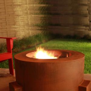 China Round 910mm Outdoor Corten Fire Pit Rustic Red 2mm Weathering Steel factory