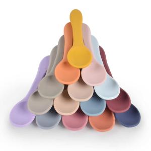 China Microwave Safe Silicone Weaning Spoons CPC EN71 Approval factory