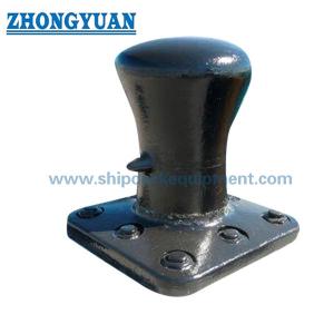 China Casting Steel Single Bitt Dock Bollard with Bolt Anchorage Ship Mooring Equipment factory