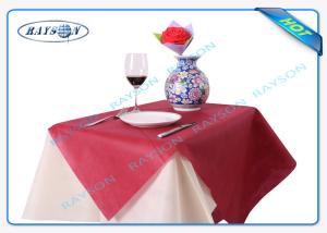 China Full Color Range Disposable Non Woven Tablecloth in Green Yellow Orange factory