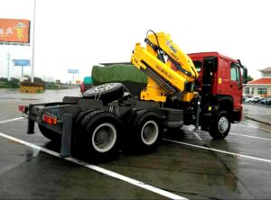 China 14 Ton Knuckle Boom Truck Crane For Lifting Heavy Things factory