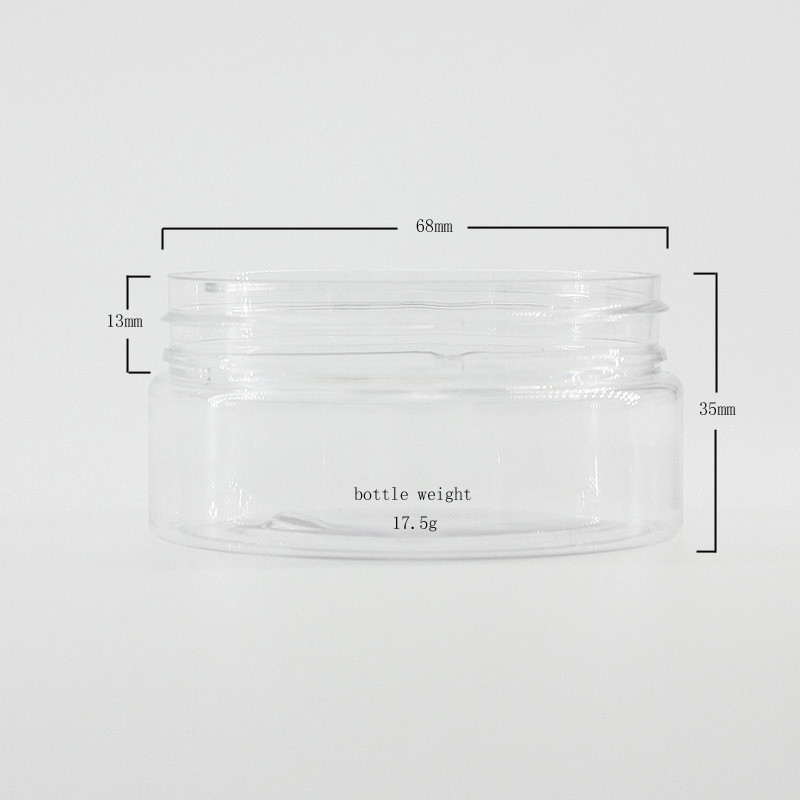 100ml Clear Candy Biscuit Plastic Packaging Jar PP Screw Cap