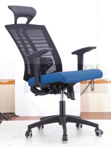 China Black And Blue Economical Office Chairs For Executive Manager Frog Mechanism factory