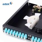 19 Inch 1U 24 Port Fiber Optic Patch Panel For Telecommunication Networks