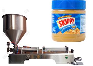 China Semi - Automatic Food Packing Machine Peanut Butter Jar Filling Machine factory