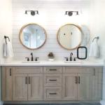 Flush Slab Style Sintered Stone Bathroom Vanity Cabinet With Sink