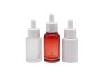 Flat Shoulder Essential Oil Bottle Empty Glass White Cosmetic Dropper Bottle