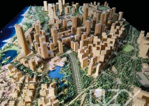 China Aecom Basswood Miniature Architectural Models Xiamen TOD on sale
