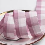 Black And White Checkered Wired Ribbon 7mm-40mm Polyester Ribbon Roll