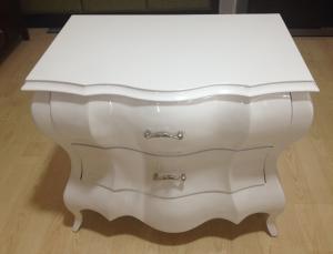 China Wooden 5-star hotel furniture stone top night stand/bed side table NT-0011 factory