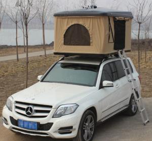 China Fiberglass Hard Shell Pop Up Tent , Truck Bed Hard Top Tent With Sponge Mat factory