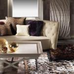 OEM Luxury Living Room Furniture Sets Solid Wood Base Matted Leather Hollow Back