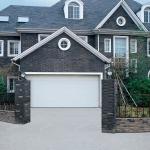 Aluminum Frame Door and Frosted Glass Villa Automatic Garage Door