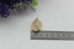 Handmade DIY alloy gold leaves diamond ball pendant bracelet necklace for bag/