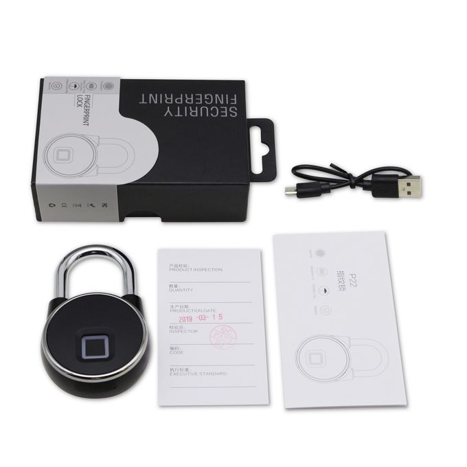 P22 Fingerprint Cabinet Locks No Cylinder Small Round Padlock