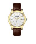 Brown Slim Quartz Stainless Steel Watches Luxury Colorful Leather Strap