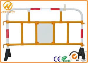 China Removable Temporary Plastic Road Safety Barriers White / red / yellow 1.5M * 1M factory