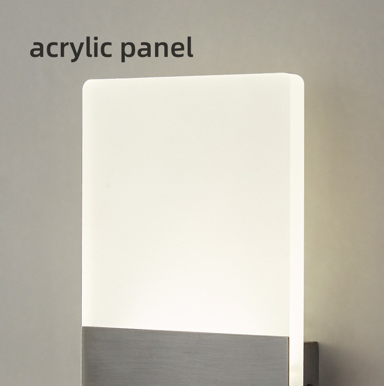 Modern Simple Rectangular LED Wall Lamp Transparent Bedroom Living Room Restaurant Hotel