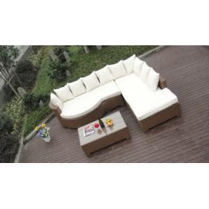 Home Lounge Sofa With Pillow , Synthetic Rattan Sleeper Sofa Bed