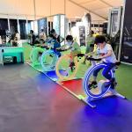Indoor Outdoor Playground Facilities Dynamic Racing Interactive Projection Bike