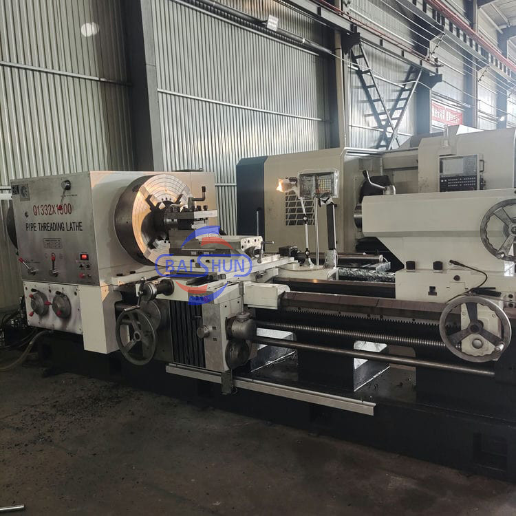 China QK1332 CNC Pipe Threading Lathe Machine 320mm Max Threading factory