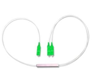China FBT Fiber Optic Splitter , Steel Tube 2 Way Optical Splitter SC APC factory