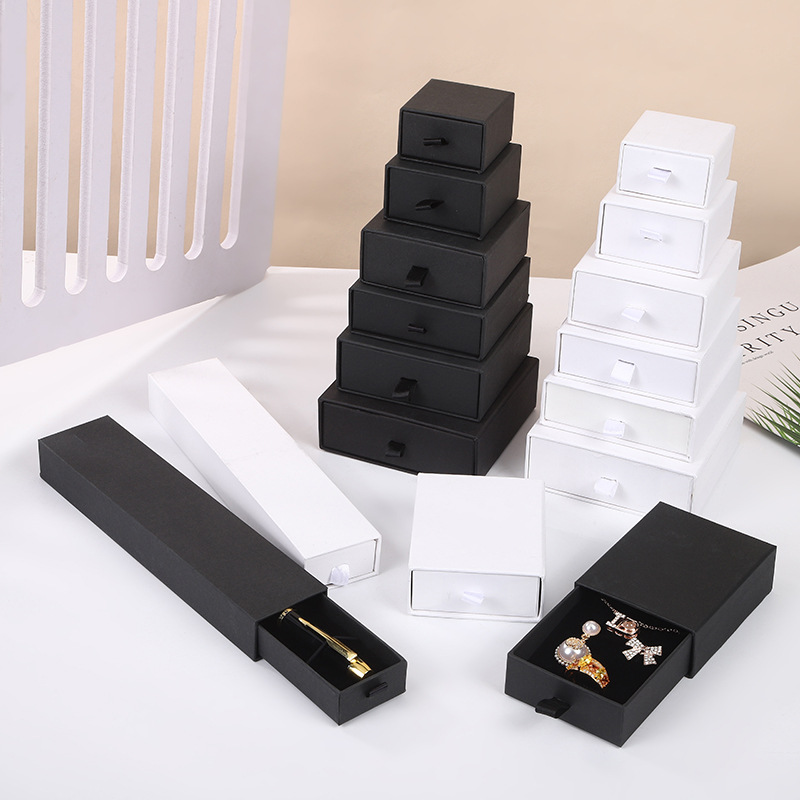 Others Custom Luxury Drawer Slider Cardboard Gift Jewelry Necklace Bracelet Ring Packaging Paper Box