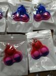 Triangle Bubbles Finger Fidget Toy ABS Silicone Material America Flag Color