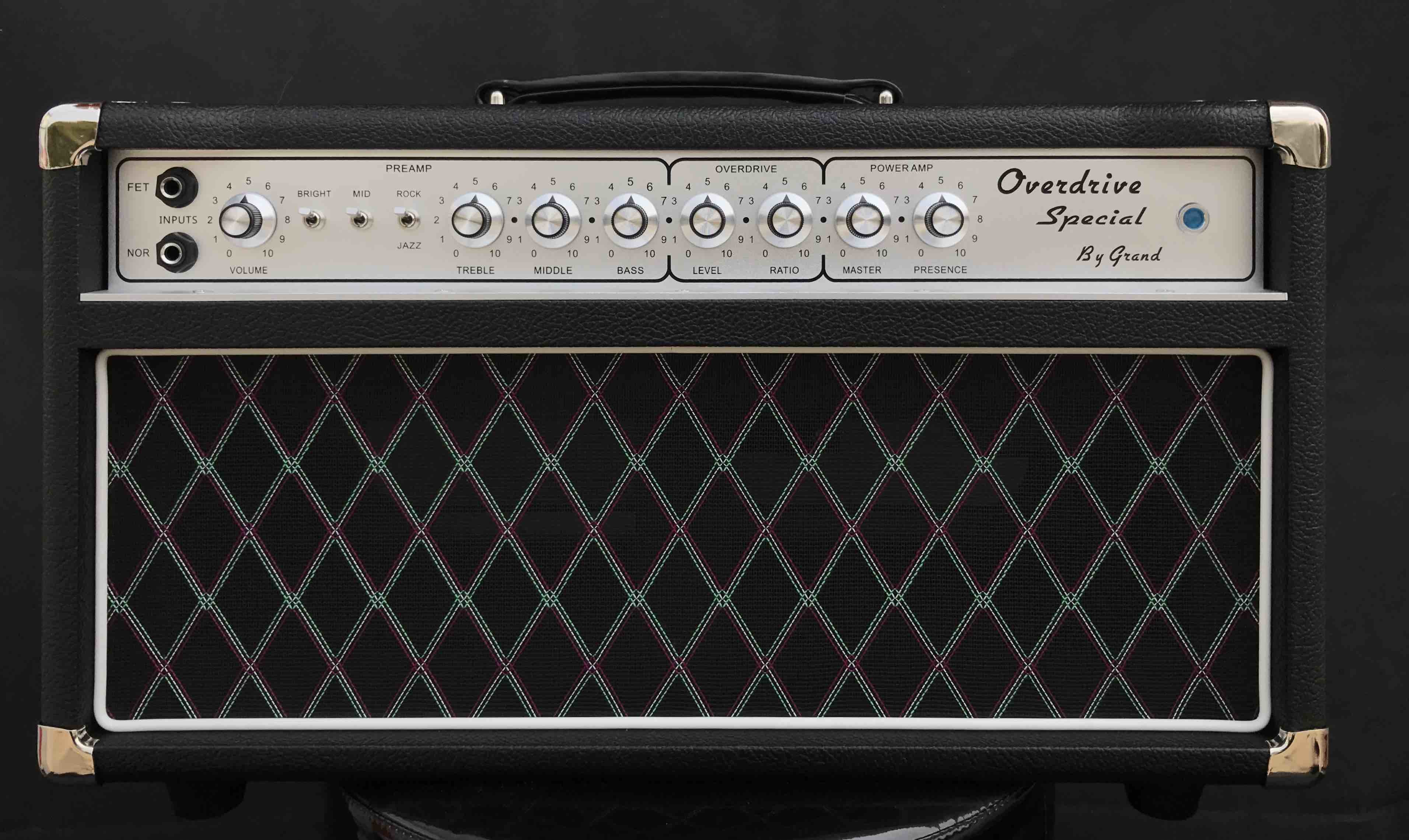 Grand Boutique Hand-wired Overdrive Special ODS50 Amp Head 50W in Black or Brown Tolex Custom Faceplate is Available