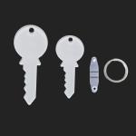 Sublimation Blank Key Shape Acrylic Keychain For Sublimation Heat Transfer