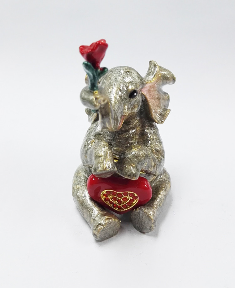 Pewter Golden wedding favors gifts elephant trinket jewelry box