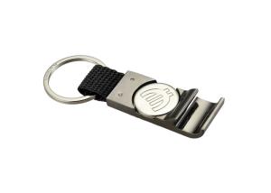 China Nylon PU Metal Keychain Holder Shopping Trolley Coin Bottle Opener Keyring factory