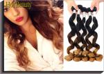 Fasion Peruvian Virgin Hair / 3 Tone Color Natural Wavy Bundles BV SGS