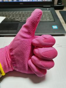 China Breathable 46g Foam Latex Dipped Work Gloves Non Slip for Light Industry factory