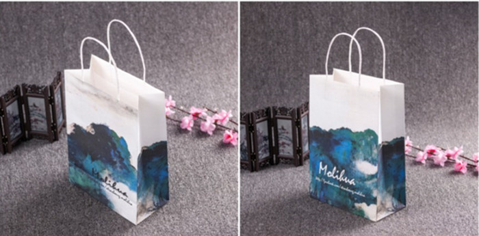 Lightweight Paper Shopping Bags , Eco Friendly Paper Present Bags UV Coating